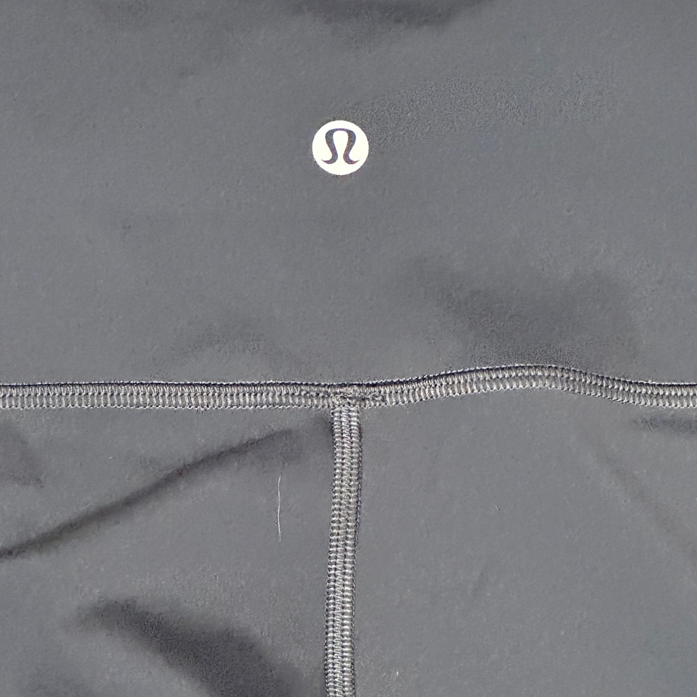 Lululemon Leggings Women's 10 Graphite Gray‎ Camo High Rise Sherr Panels - Picture 4 of 11